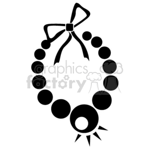 300x300 Royalty Free Pearl Necklace 374799 Vector Clip Art Image