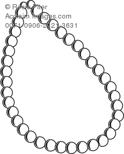 243x300 Art Illustration Of The Outline Of A Pearl Necklace