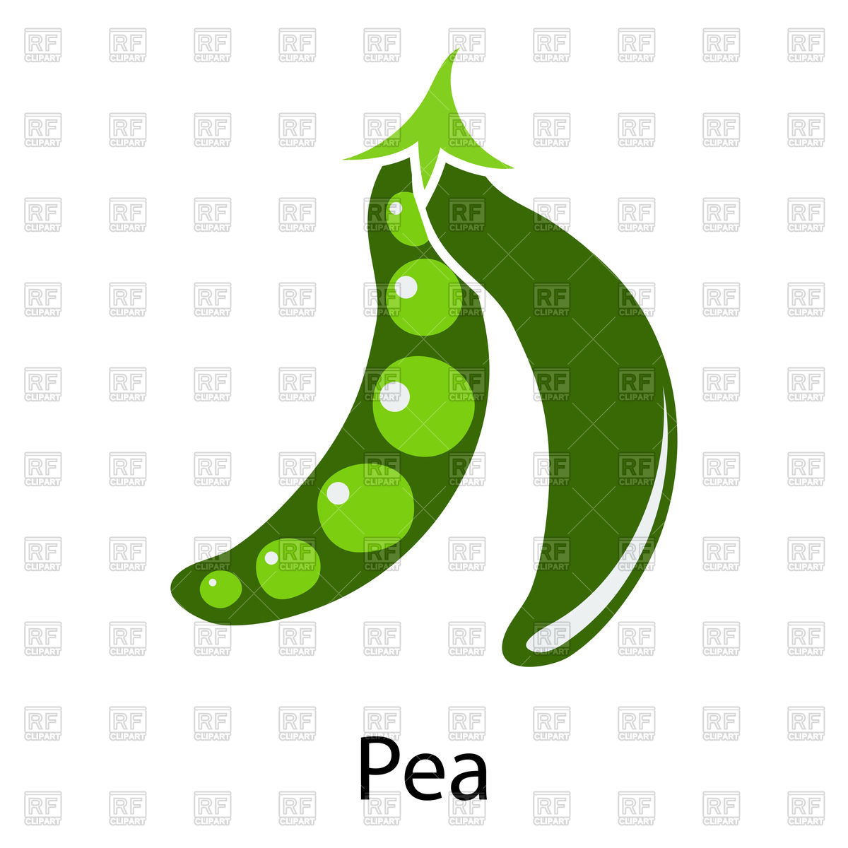 1200x1200 Pea Pod Royalty Free Vector Clip Art Image