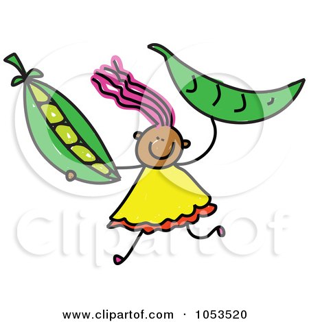450x470 Royalty Free Vector Clip Art Illustration Of A Doodle Girl Holding