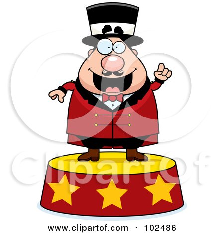 450x470 Royalty Free (Rf) Clipart Illustration Of Chubby Circus Man On
