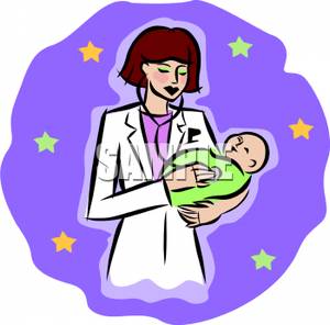 300x296 Free Clipart Image A Pediatrician Listening To A Boy's Heart