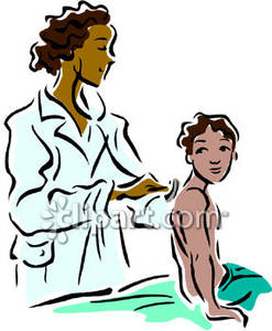247x300 Pediatrician Giving A Boy A Check Up Royalty Free Clipart Picture