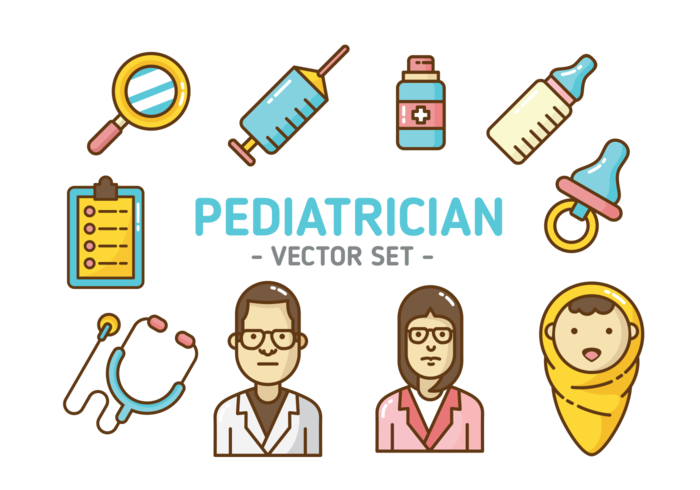 700x490 Pediatrician Icons Vector