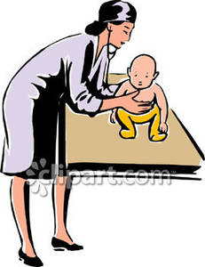 231x300 Pediatrician Listening To A Baby's Back With A Stethoscope