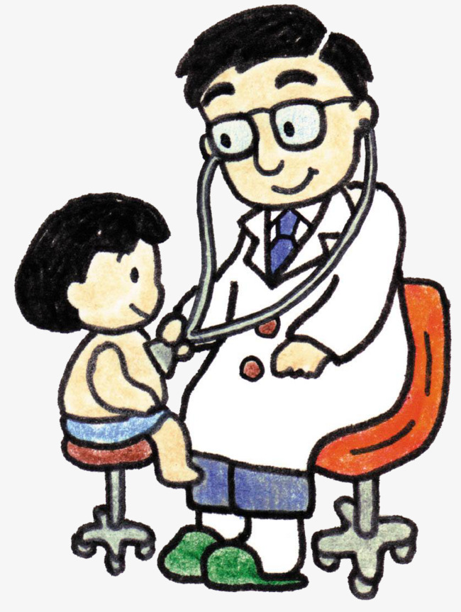 650x863 Crayon Hand Painted Cute Pediatrician To See Doctor, Baby See