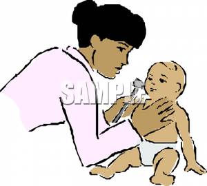 300x270 Pediatrician Giving A Checkup To A Baby