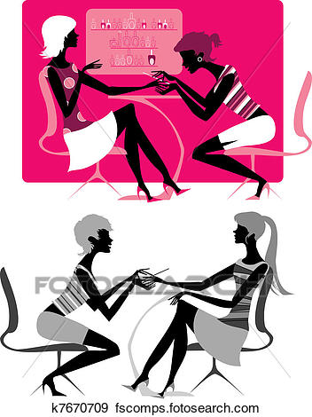 352x470 Clip Art Of Manicure K7670709