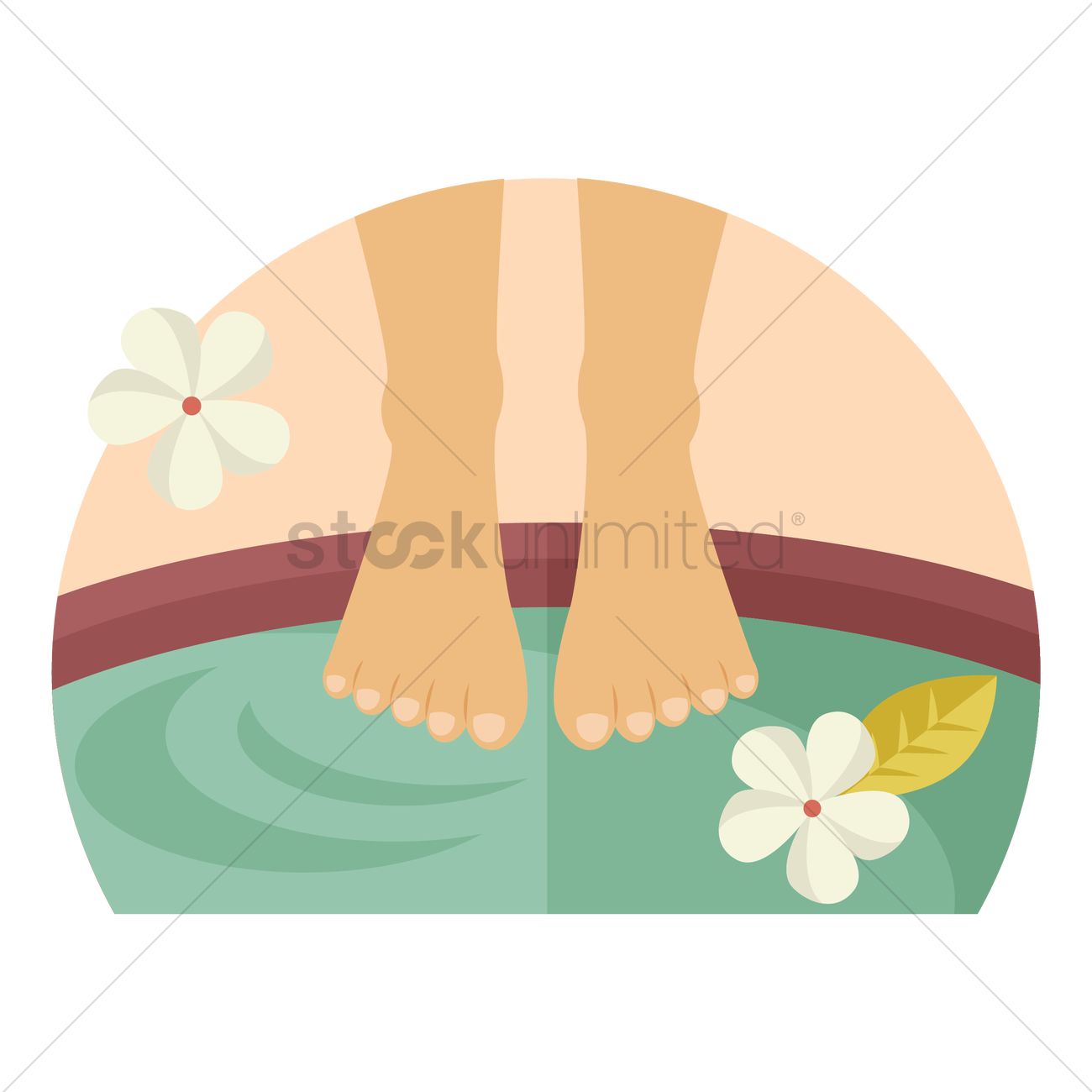 1300x1300 Foot Spa Vector Image