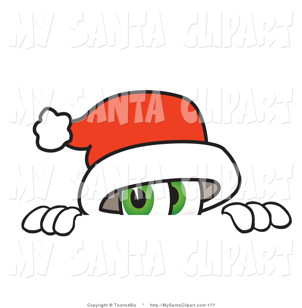 1024x1044 Free Peeking Santa Clipart