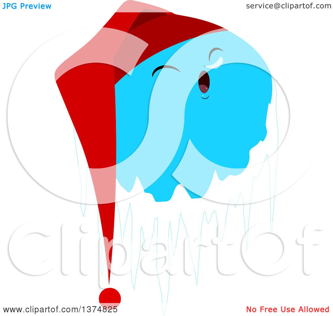 1080x1024 Clipart Of A Frozen Ice Planet Sleeping And Wearing A Night Cap