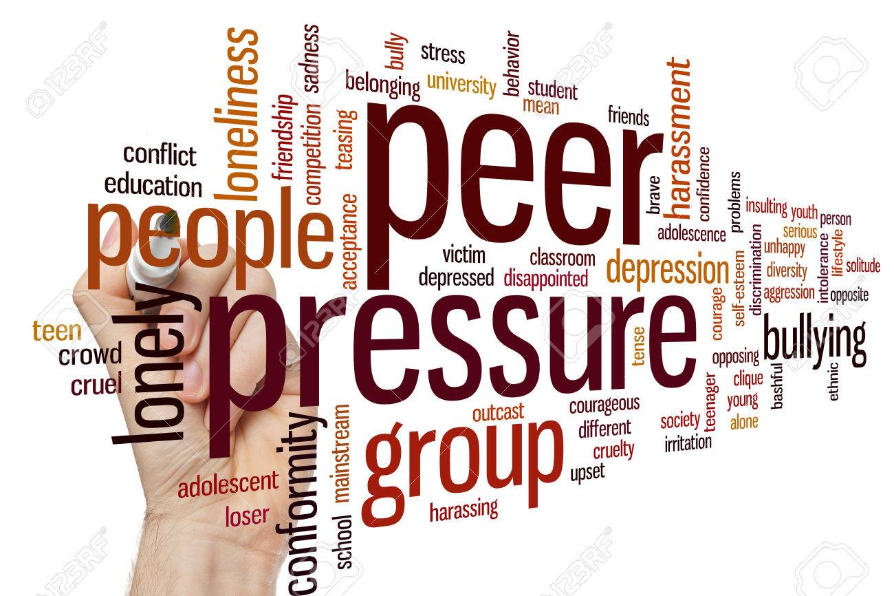 1300x866 Peer Pressure Concept Word Cloud Background Stock Photo, Picture