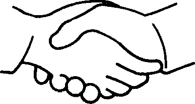 399x213 Shaking Hands Black And White Clipart