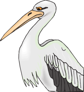 273x298 Pelican With Sharp Beak Clip Art