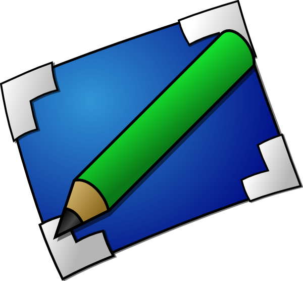 600x556 Blue Paper And Pen Clipart