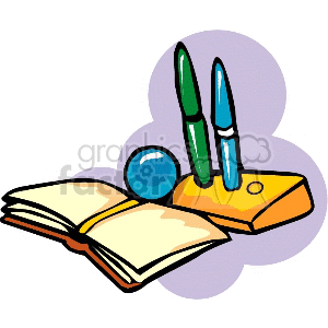 300x300 Royalty Free Paper Pens 139689 Clip Art Images, Illustrations