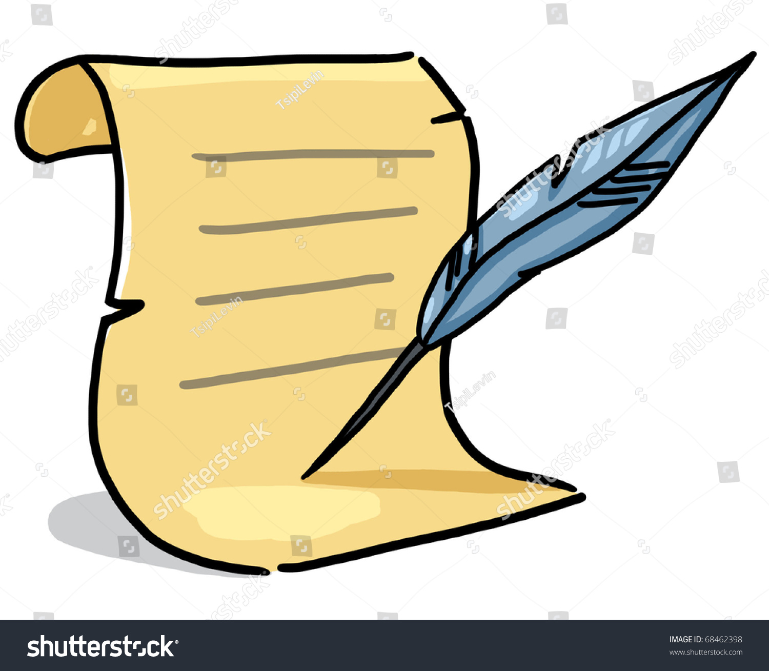 1500x1309 Drawn Scroll Paper Clip Art