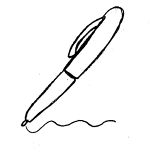 300x300 Pen Clip Art Black And White Free Clipart Images 3
