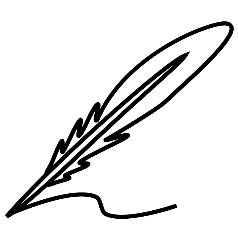 800x800 Quill Clipart Black And White