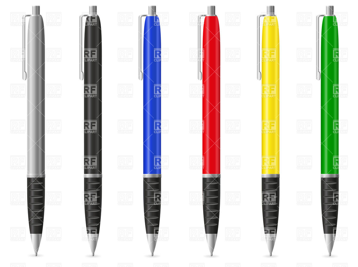 1200x894 Colour Fountain Pens Royalty Free Vector Clip Art Image