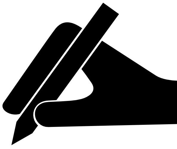 594x499 Hand And Pen Clip Art