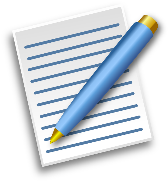 552x597 Pen And Paper Clip Art