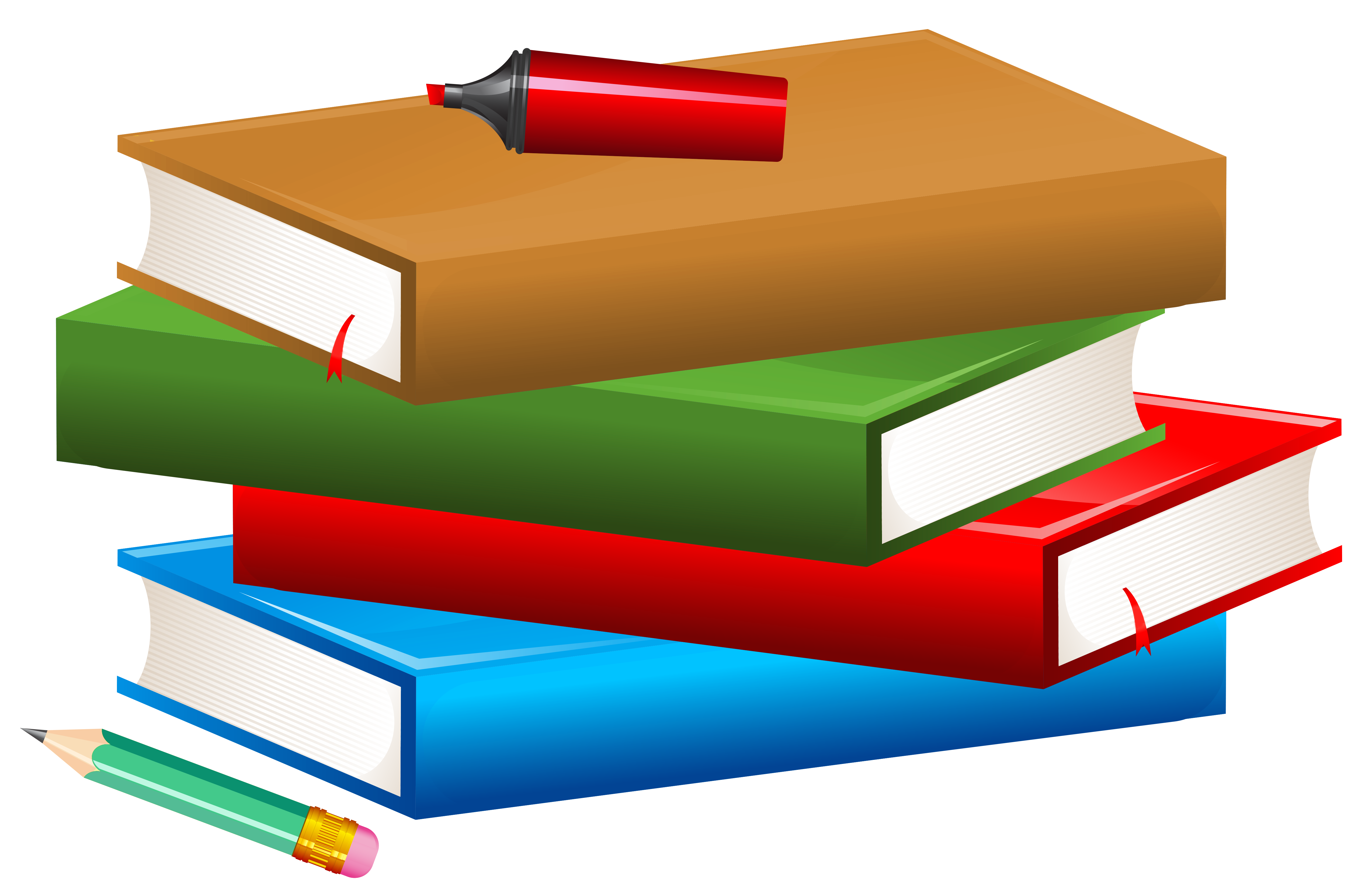5093x3320 Books With Pencil And Marker Png Clipart Imageu200b Gallery