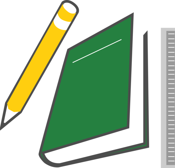586x562 Book And Pencil Clipart