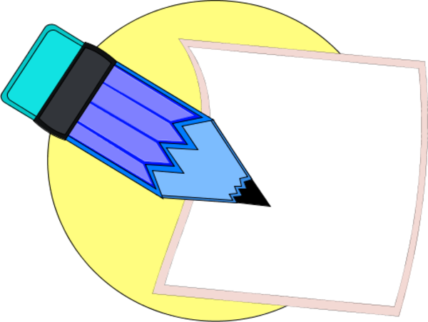 600x452 Pencil Writing On Paper Clipart