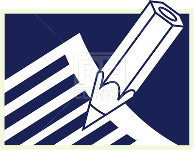 400x310 Pencil And Paper Royalty Free Vector Clip Art Image