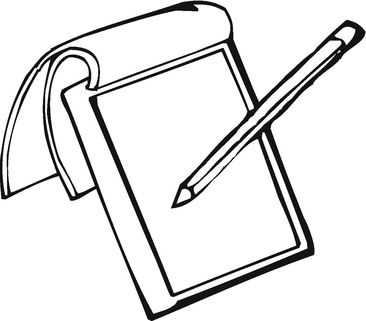 1200x1052 Notepad And Pencil Clipart