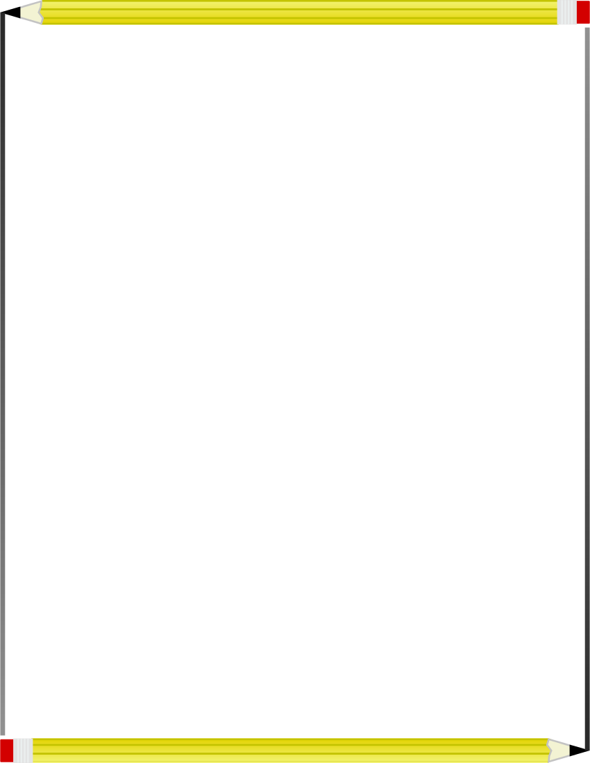 850x1100 Pencil Border Frame