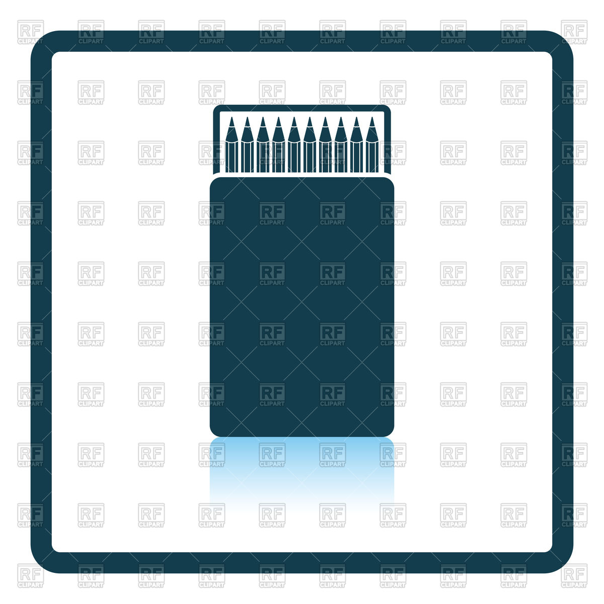 1200x1200 Pencil Box Icon Royalty Free Vector Clip Art Image
