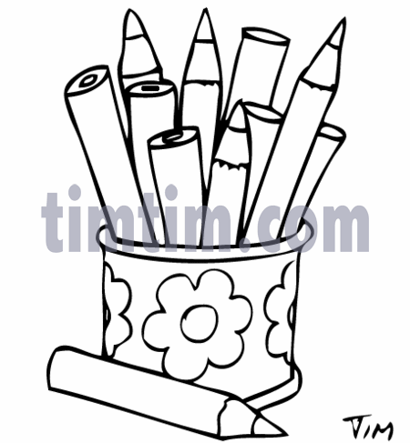 450x487 Free Drawing Of Colored Pencils Bw From The Category Art Amp Drawing