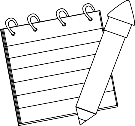 450x419 Pencil And Paper Clipart Black And White Letters