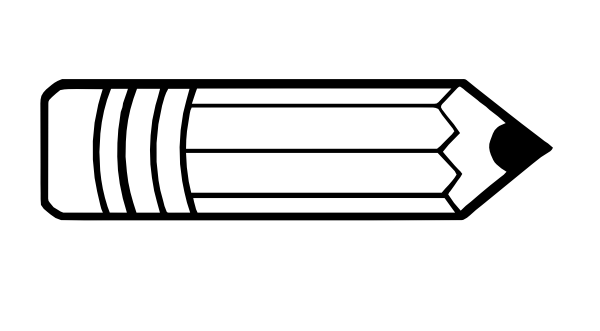 600x331 Pencil Outline Clip Art