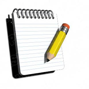 310x310 Notepad And Pencil Clipart