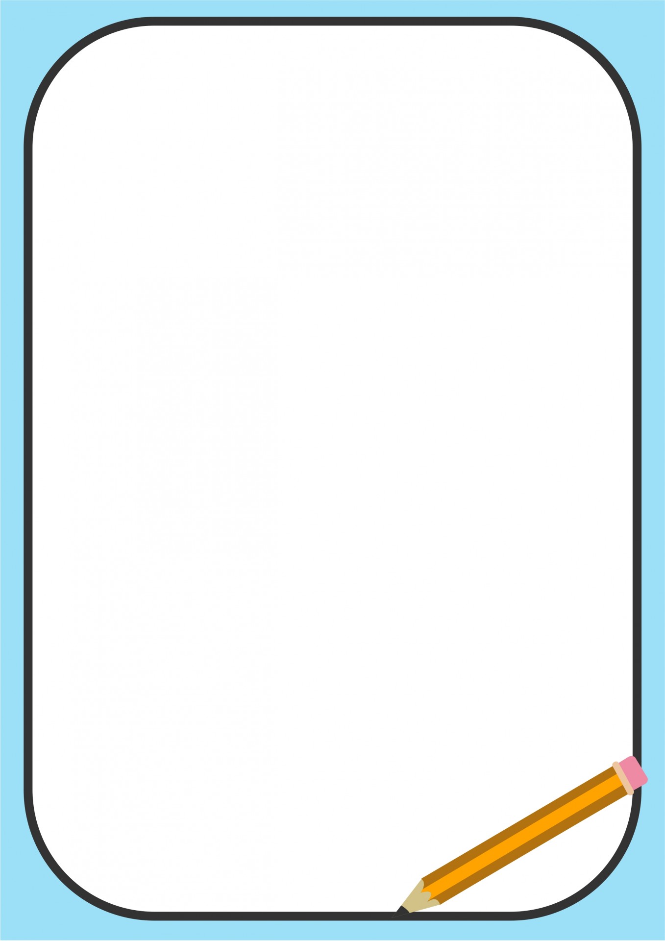 1357x1920 Pencil Clipart Boarder