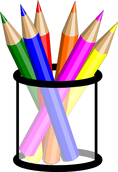 408x592 Colored Pencils In Cup Clip Art