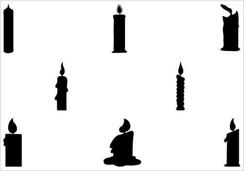502x352 Candle Clipart Silhouette