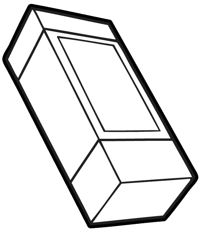 645x757 Eraser Black And White Clipart