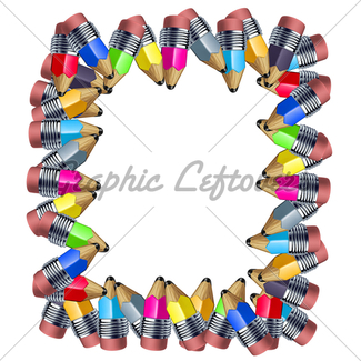 325x325 Multi Color Pencil Border Gl Stock Images