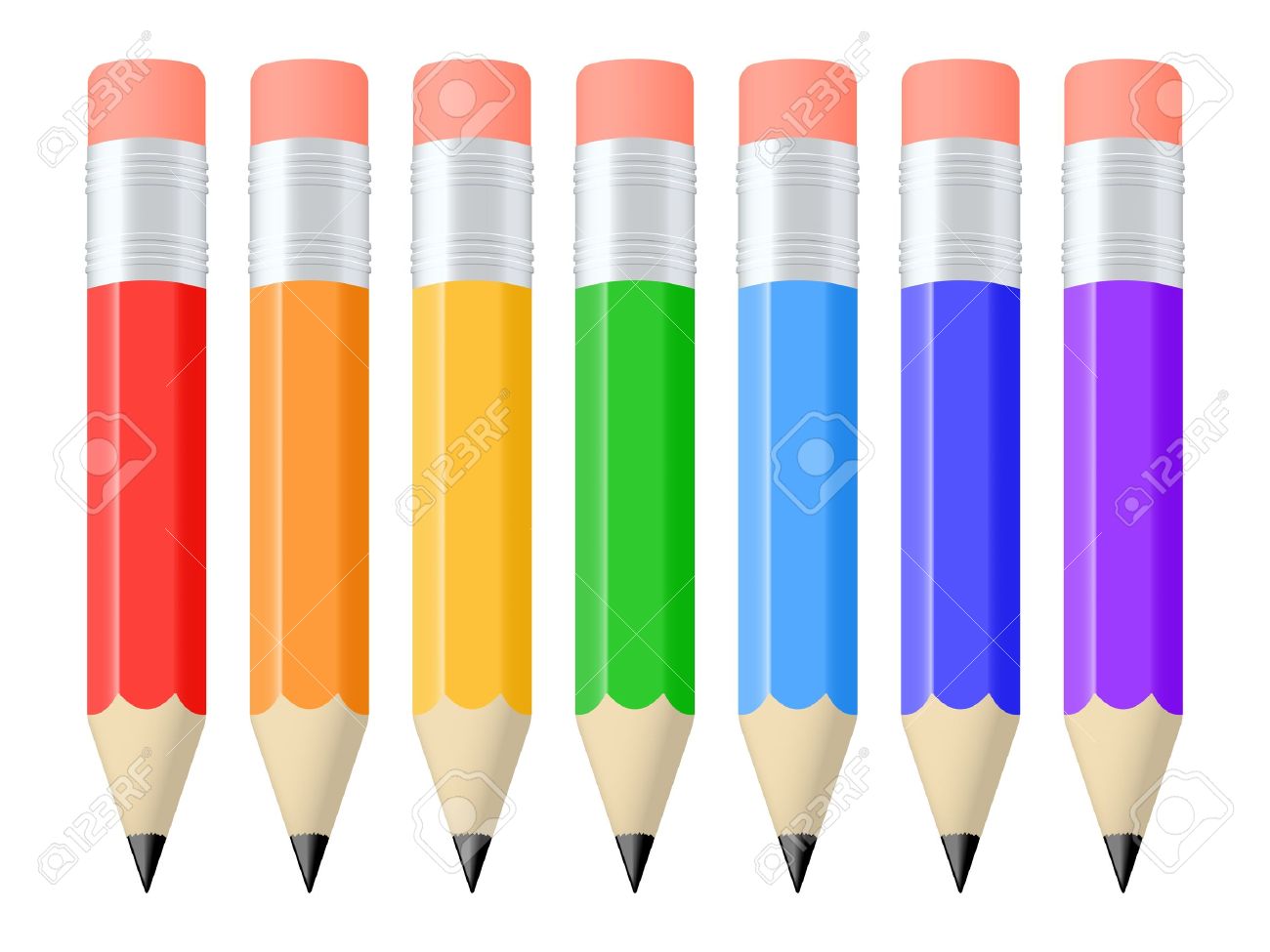 1300x975 Set Of Colorful Pencils Vector Illustration Free Cliparts