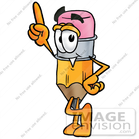 450x450 Clip Art Graphic Of A Yellow Number 2 Pencil With An Eraser