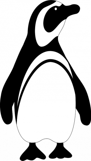 300x530 Penguin Clip Art Outline Black Clipart Panda