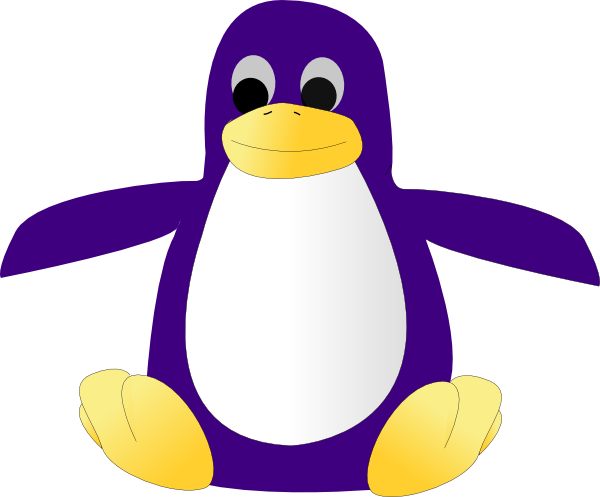 600x497 Purple Penguin Clip Art