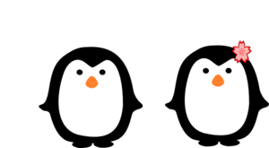 300x165 Two Penguins Clip Art
