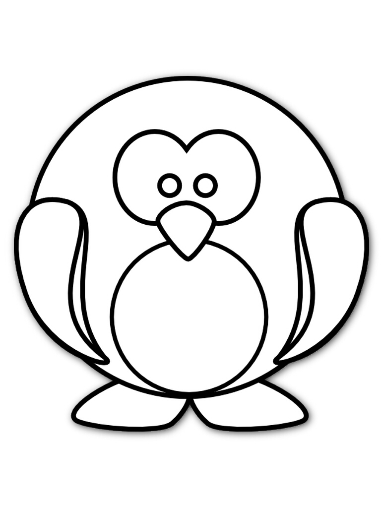 768x1024 Cool Coloring Page Penguin Free Download Colouring Pages