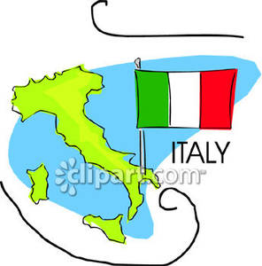 296x300 Italian Peninsula And Flag