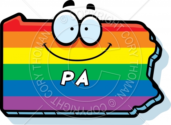 590x431 Cartoon Pennsylvania Gay Marriage Vector And Royalty Free License
